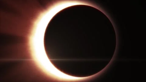 Abstract Background Of Planet Orbit Eclipse In Nebula Stock Footage 249662878