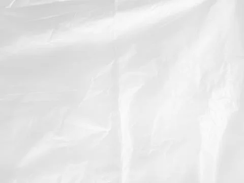 Abstract background plastic bag wihte vacuum cling foil wrinkle texture Stock Photos