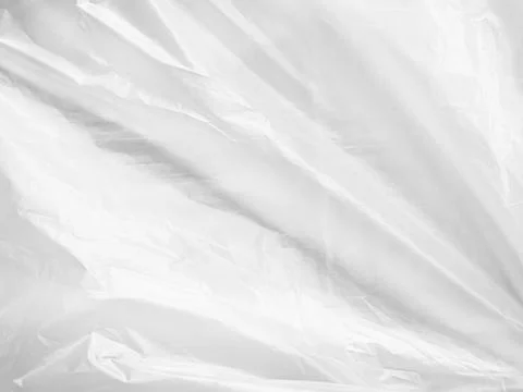 Abstract background plastic bag wihte vacuum cling foil wrinkle texture Foto stock