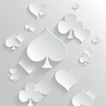 Abstract background with playing cards elements Stock Illustration