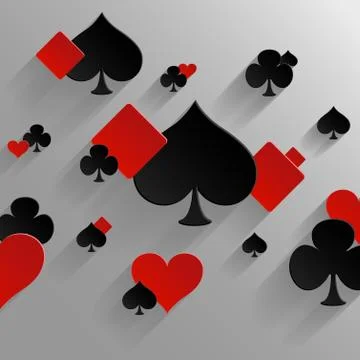 Abstract background with playing cards elements Stock Illustration