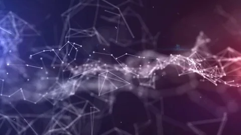 Abstract background with plexus connections wire frame web. Seamless looping. Stock Footage 70843177