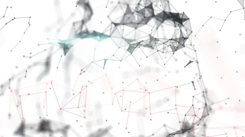 Abstract background with plexus connections wire frame web. Seamless looping. Stock Footage 70843692