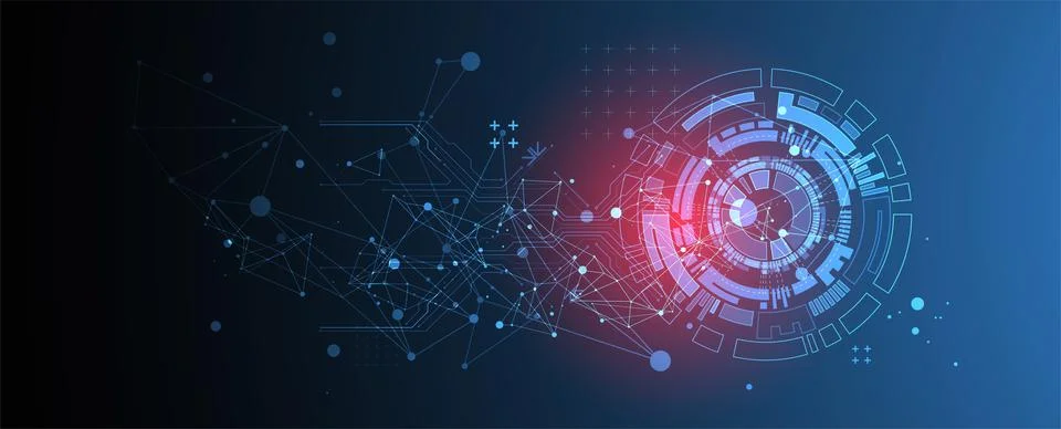 Abstract background with plexus effect. Scientific and technological concept  Stock Illustration