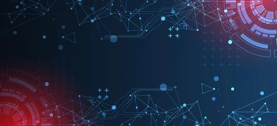 Abstract background with plexus effect. Scientific and technological concept  Stock Illustration