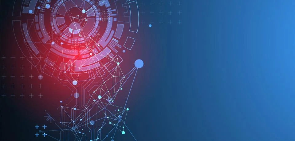 Abstract background with plexus effect. Scientific and technological concept  Stock Illustration