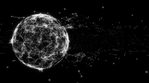Abstract background. Plexus Energy earth network. Stock Footage 135124165