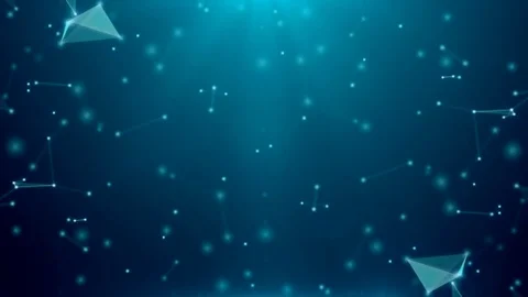 Abstract background of plexus, glowing particles and triangles Stock Footage 81658141