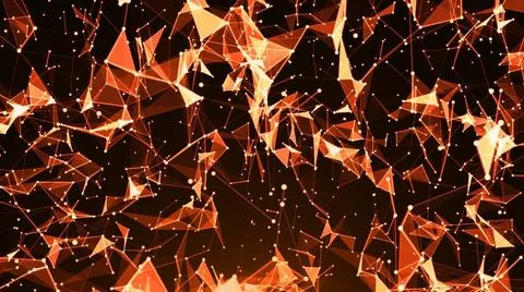 Abstract background with plexus. Technology backdrop. Triangles, lines and... Fotos de archivo