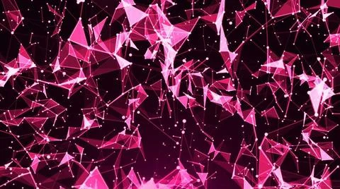 Abstract background with plexus. Technology backdrop. Triangles, lines and... Fotos de archivo