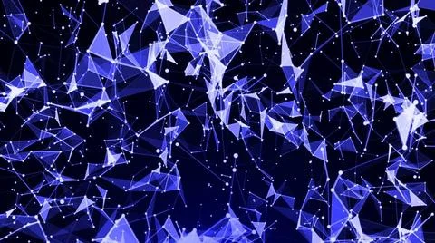 Abstract background with plexus. Technology backdrop. Triangles, lines and... Fotos de archivo