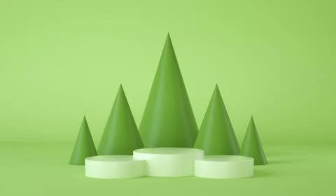 Abstract background with a podium. Modern background for product design. 3d r Stock Illustration