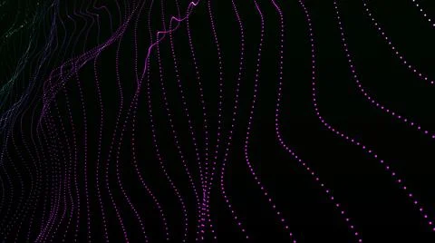 Abstract background of points. Technology big data background. Motion of digi Stock Illustration
