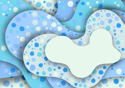 Abstract Background, Polka Dot Pattern Blue tone Vector Illustration. Stock Illustration