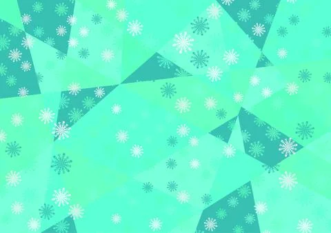 Abstract Background, polka dot Snowflakes, on a triangular pattern, vector il Stockillustratie