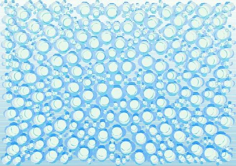 Abstract background, polka dots in blue tones, vector illustration. Stock Illustration