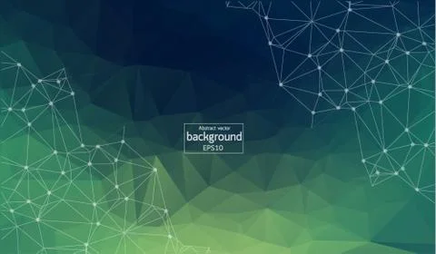 Abstract background polygonal. Bright green digital illustration with triangl Stock Illustration