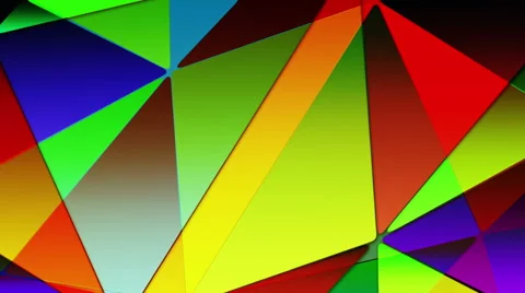 Abstract background of polygonal glassed figures. Origami from triangles. Stock Footage 52427396