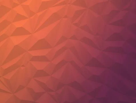 Abstract background of polygons on orange and purple background. Stockillustratie