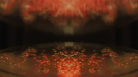 Abstract background of a pool of bubbling water with a distorted reflection Stock Footage 46938968