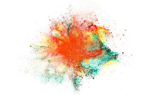 Abstract background of powder explosion 库存插图