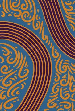 Abstract background presented in traditional batik pattern Stock Illustration