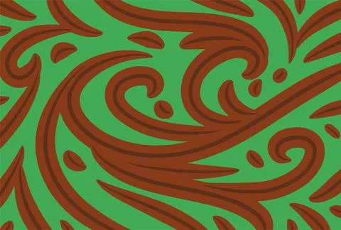 Abstract background presented in traditional batik pattern Stock Illustration