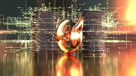 Abstract background of the price of security Stock Footage 153224975