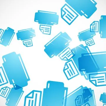 Abstract background: printer Stock Illustration