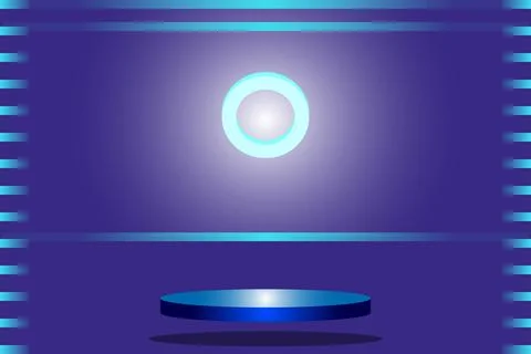 Abstract background for product presentation. Blue round podium Stock Illustration