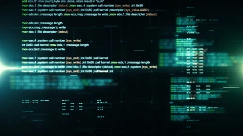 Abstract background with program code typing in cyber space. 動画素材 132013769