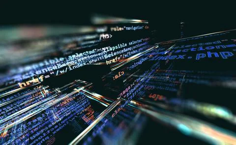 Abstract background of programming engineering and software development. Illustrazione stock