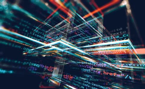 Abstract background of programming engineering and software development. Illustrazione stock