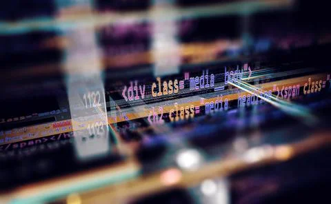 Abstract background of programming engineering and software development. Illustrazione stock