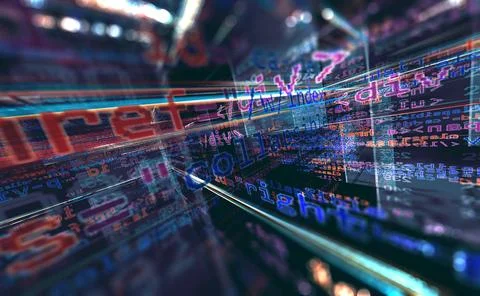 Abstract background of programming engineering and software development. Illustrazione stock