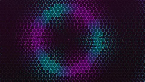Abstract background with pulsating grid pattern and vibrant neon colors cre.. Stock Footage 348108614
