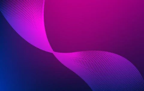 Abstract background with purple and blue wave lines effect wallpaper design Stock Illustration