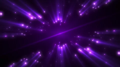 Abstract background of purple dust particles emitting bright rays of light. Stock Footage 302364103