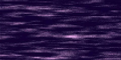 Abstract background with purple glowing dots. Grid of blinking dots. The fl.. Stock Illustration
