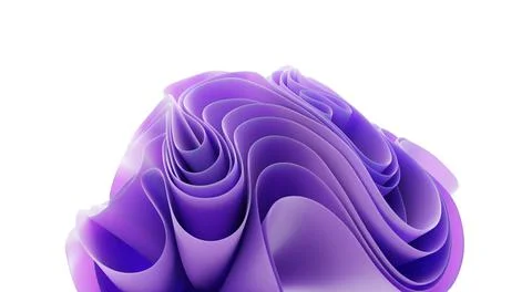 Abstract background with purple layered ruffles in shape flower. Wavy fashion Stock Illustration