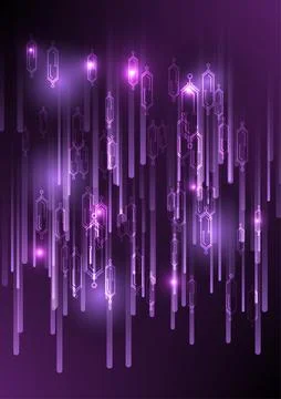 Abstract background with purple lines gradient Stock Illustration