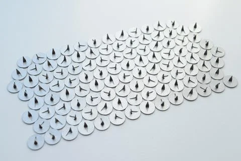 Abstract background with pushpins Stock Photos