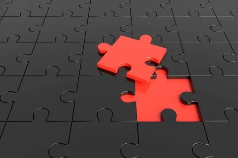 Abstract background of puzzle. 3D rendering. Stock Illustration