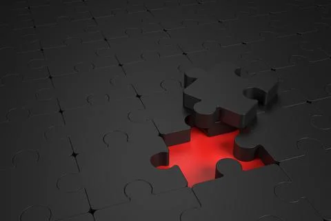 Abstract background of puzzle. 3D rendering. Illustrazione stock