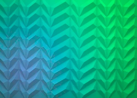 Abstract background of pyramids on blue and green background. Stockillustratie