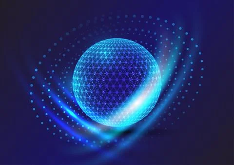 Abstract background with quantum lightning aura Stock Illustration
