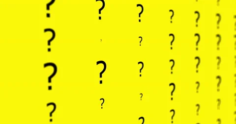 Abstract background with question marks on yellow background Stock Footage 167312228