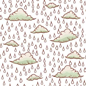 Abstract background with rain and cloud Stock Illustration