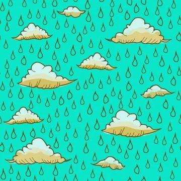 Abstract background with rain and cloud Illustrazione stock