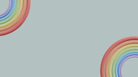 Abstract background with rainbow, 3d render Stock Illustration